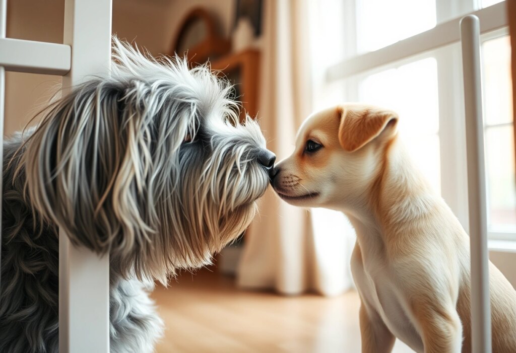 Introduce a Puppy to a Dominant Senior Dog Safely